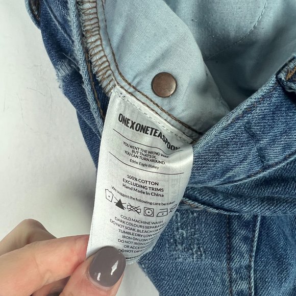 One Teaspoon Freebird Jeans Low Waist Rigid Skinny Leg Size 25 US Size 2 T2341 - Picture 14 of 15